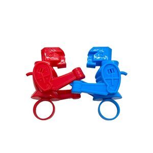 Rock Em' Sock Em' Robot Rings 2.5" Tall Plastic Figure 2004 Mattel Tara Toy Set